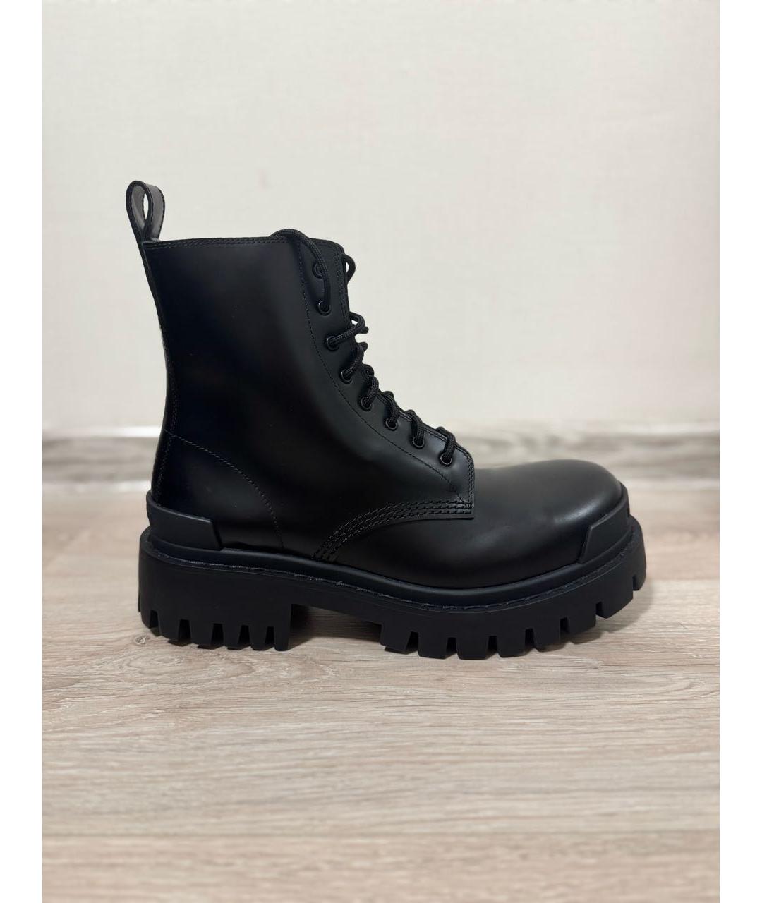 BALENCIAGA Черные кожаные ботинки, фото 5