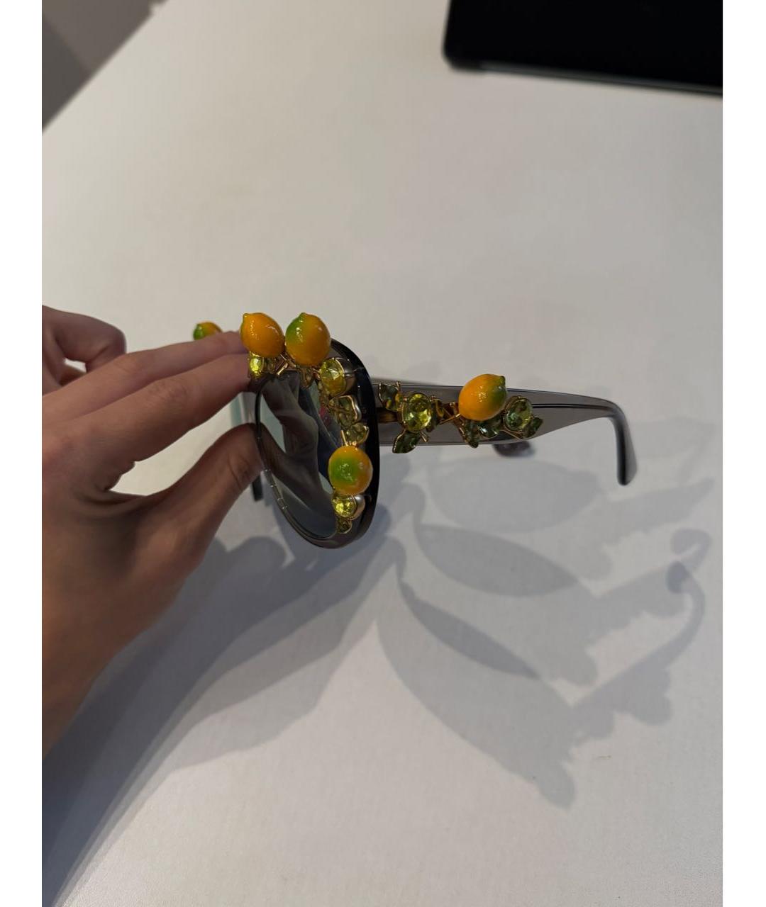 DOLCE&GABBANA Черные солнцезащитные очки, фото 2