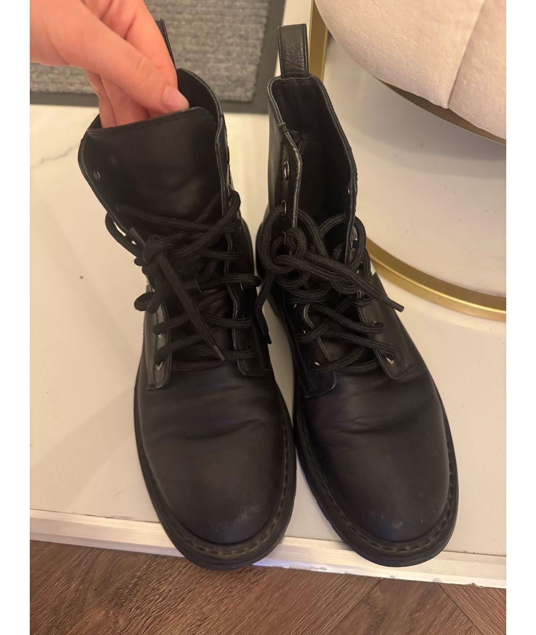 VALENTINO Черные кожаные ботинки, фото 2