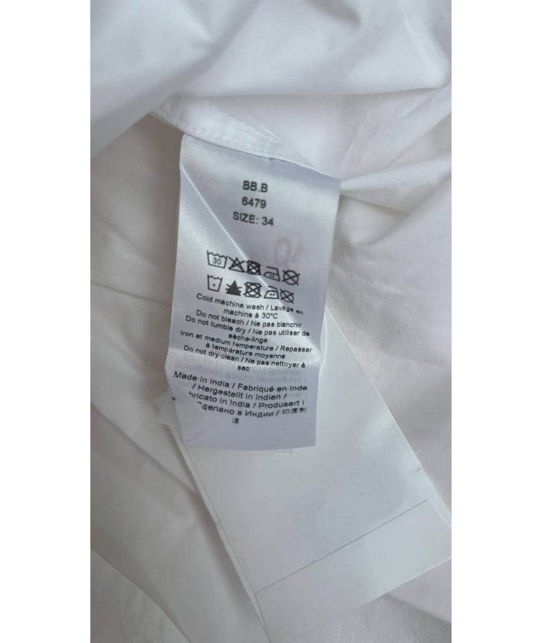 GANNI Белая хлопковая рубашка, фото 6