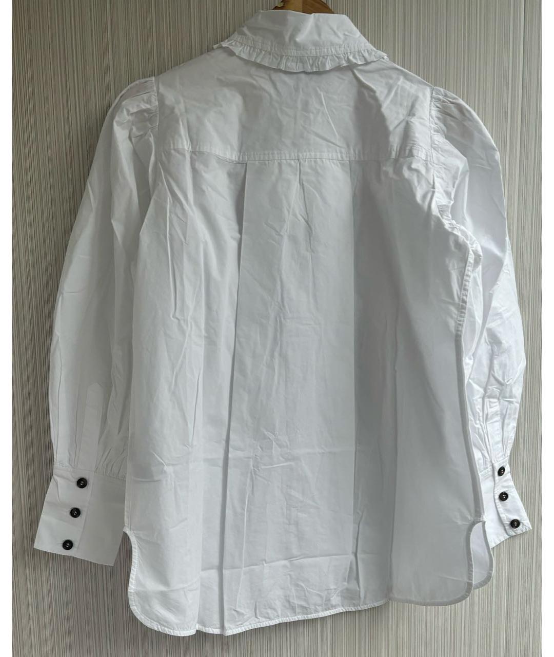 GANNI Белая хлопковая рубашка, фото 3