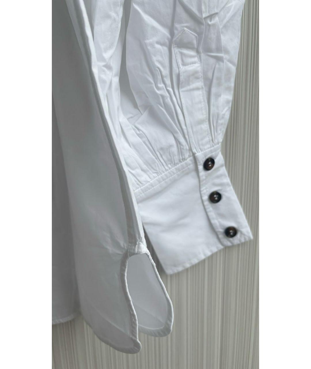 GANNI Белая хлопковая рубашка, фото 4