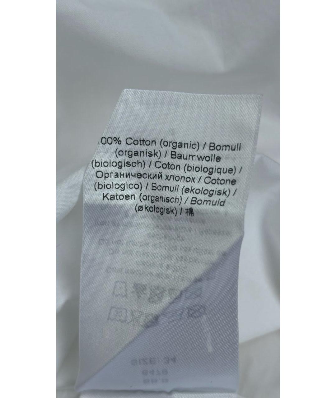 GANNI Белая хлопковая рубашка, фото 7