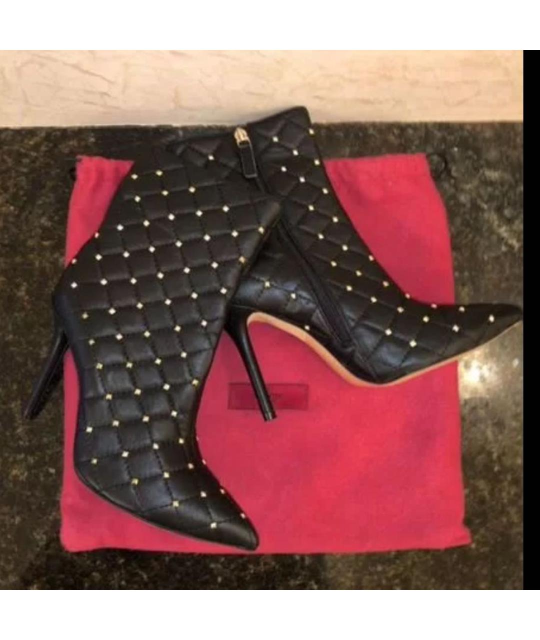 VALENTINO Черные кожаные ботильоны, фото 3