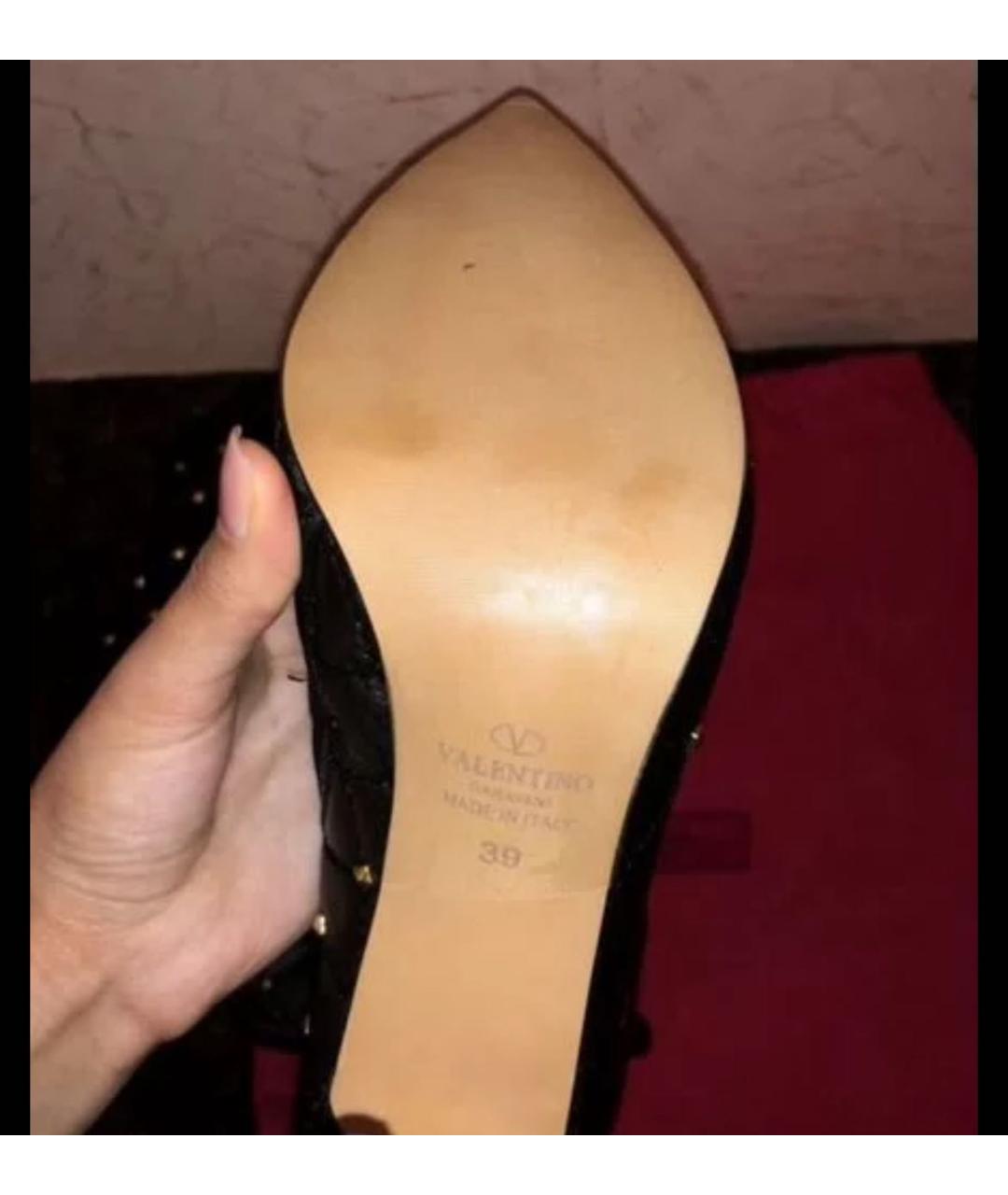 VALENTINO Черные кожаные ботильоны, фото 5