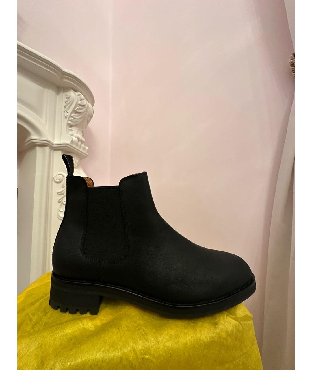 POLO RALPH LAUREN Черные кожаные высокие ботинки, фото 9