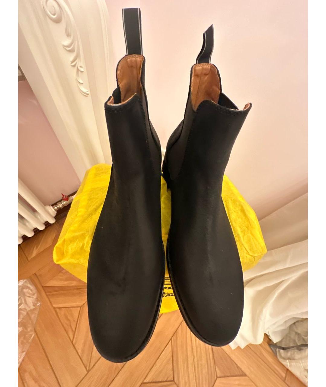 POLO RALPH LAUREN Черные кожаные высокие ботинки, фото 2