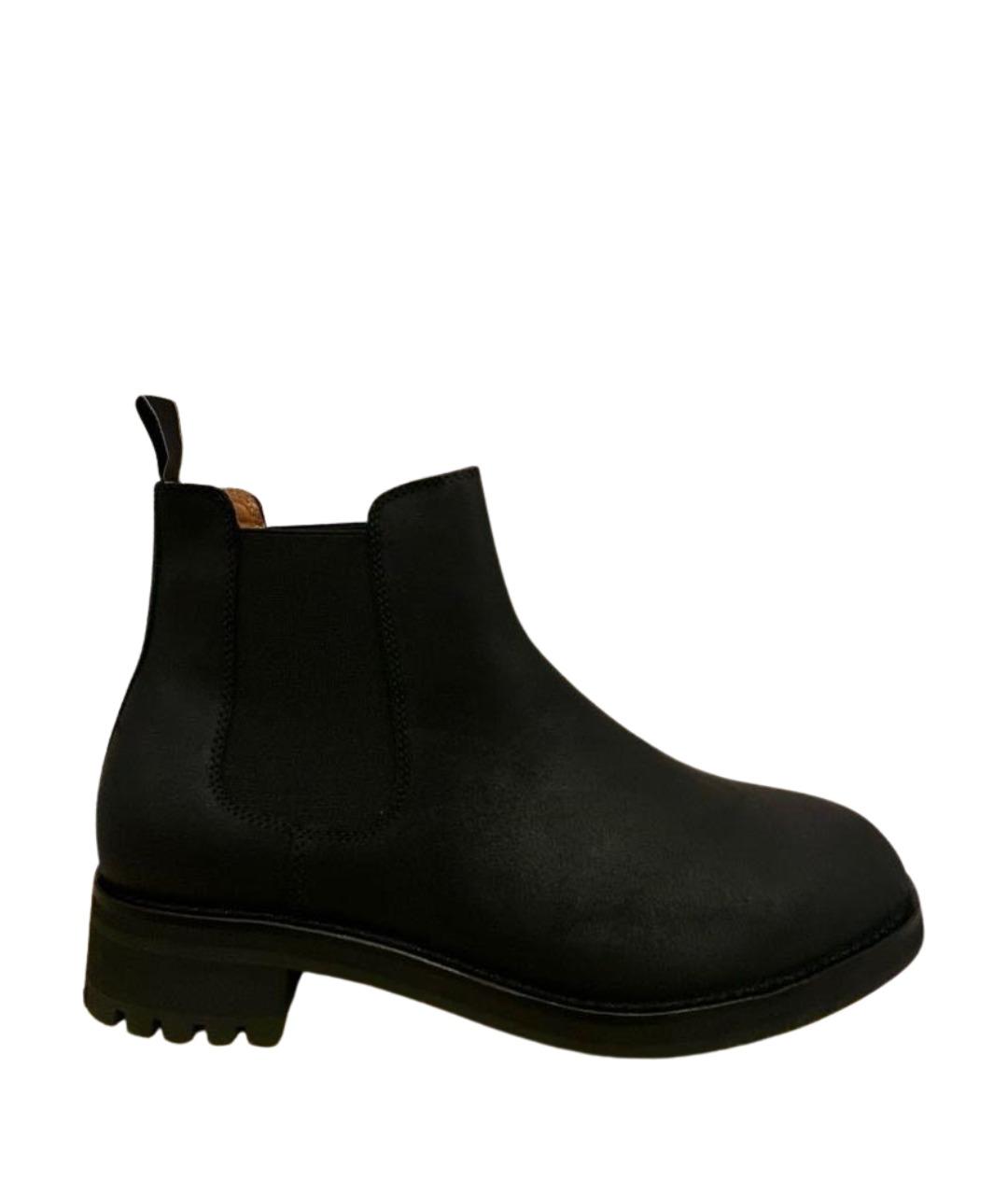 POLO RALPH LAUREN Черные кожаные высокие ботинки, фото 1