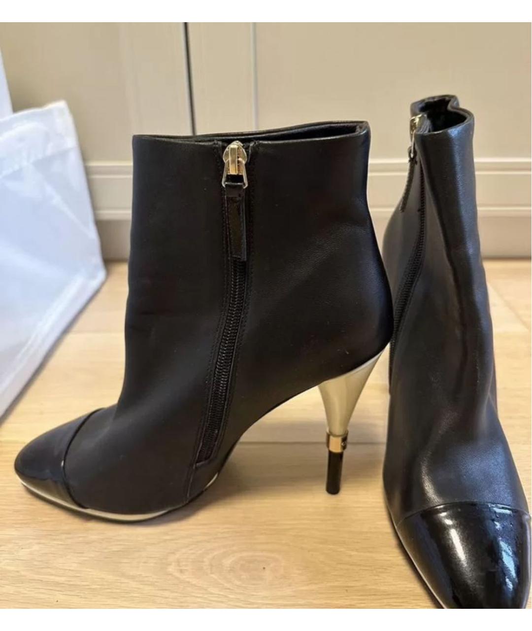 CHANEL Черные кожаные ботильоны, фото 4