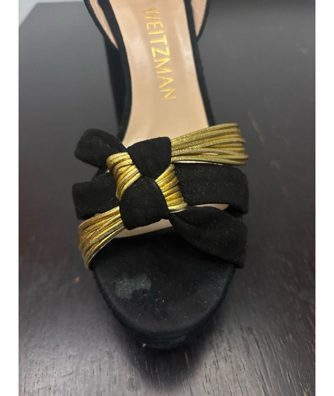 STUART WEITZMAN Черные замшевые босоножки, фото 6
