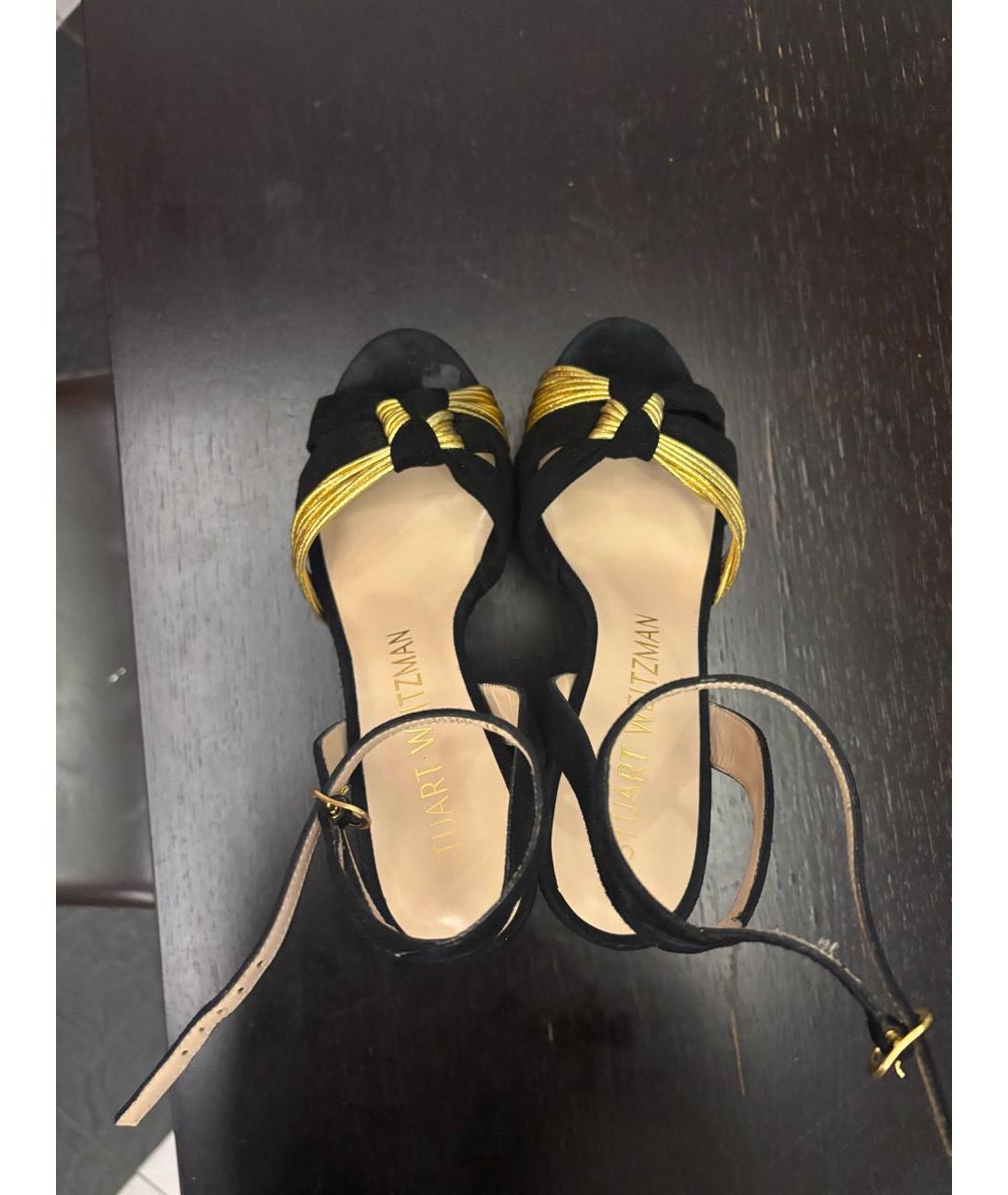 STUART WEITZMAN Черные замшевые босоножки, фото 3