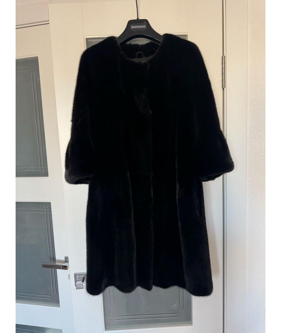 SIMONETTA RAVIZZA Коричневая меховая шуба, фото 9