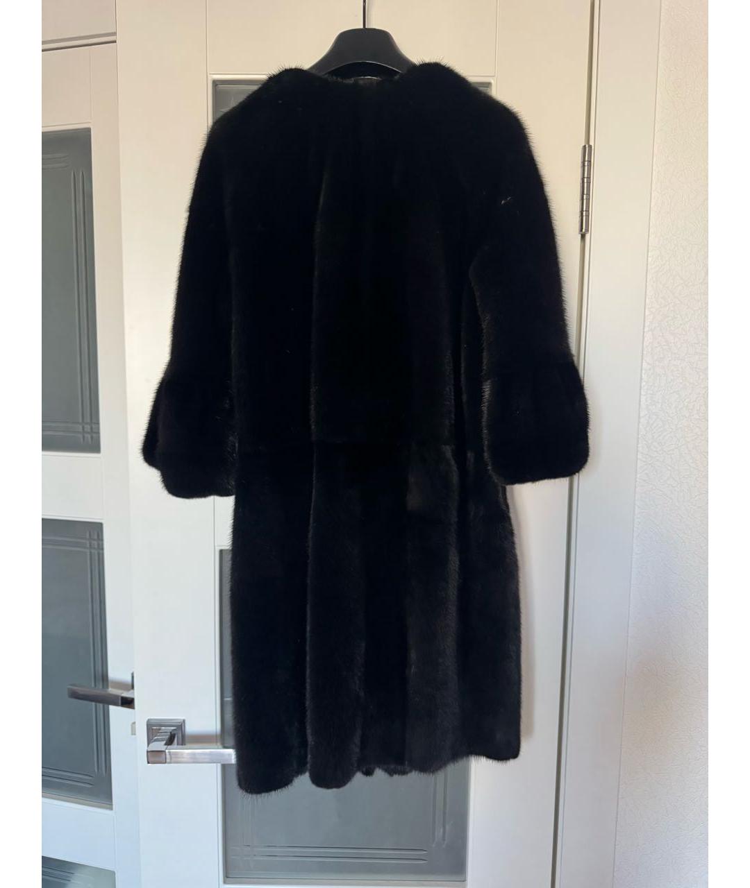 SIMONETTA RAVIZZA Коричневая меховая шуба, фото 3