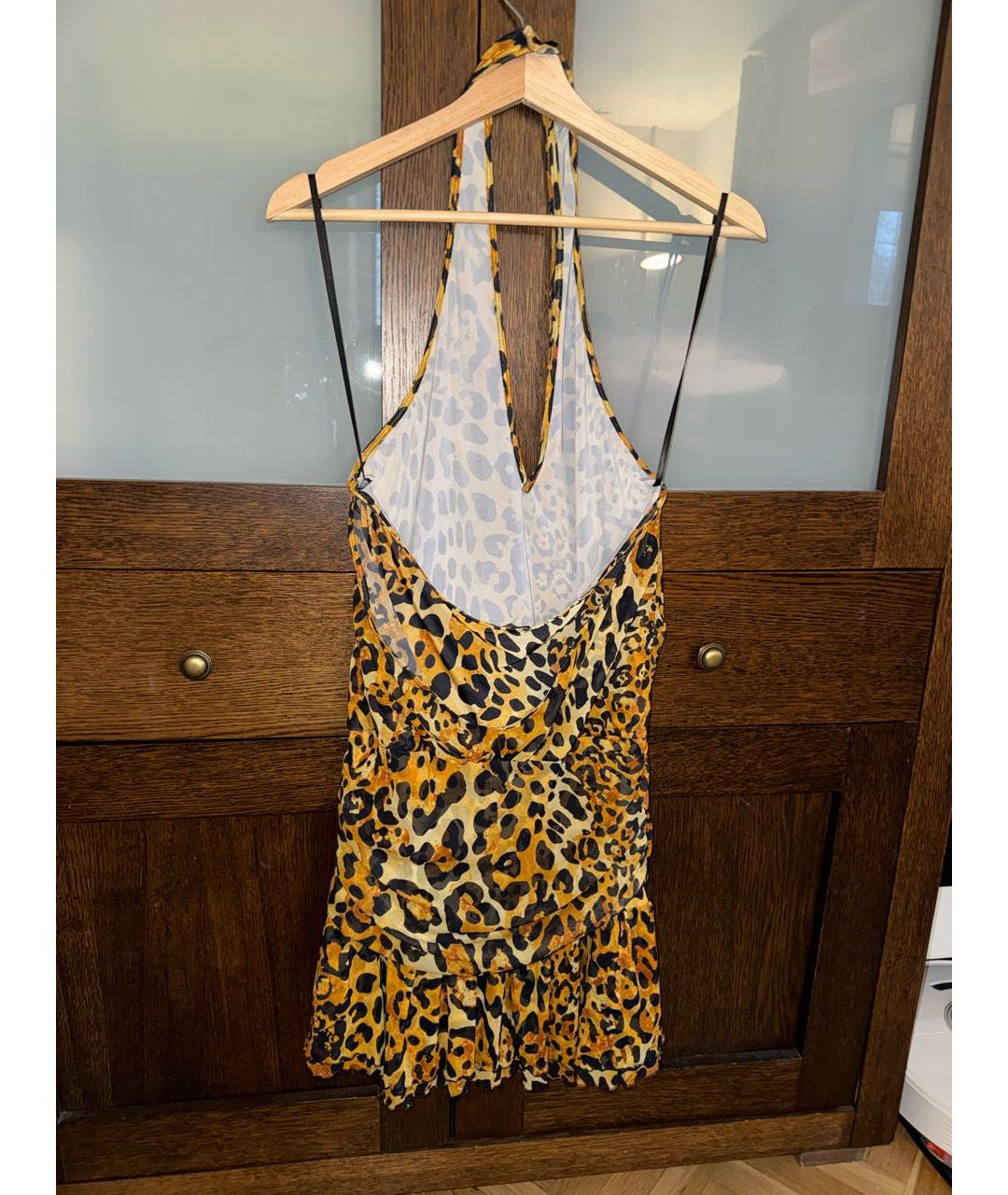 ALEXANDER MCQUEEN Мульти полиэстеровое коктейльное платье, фото 2