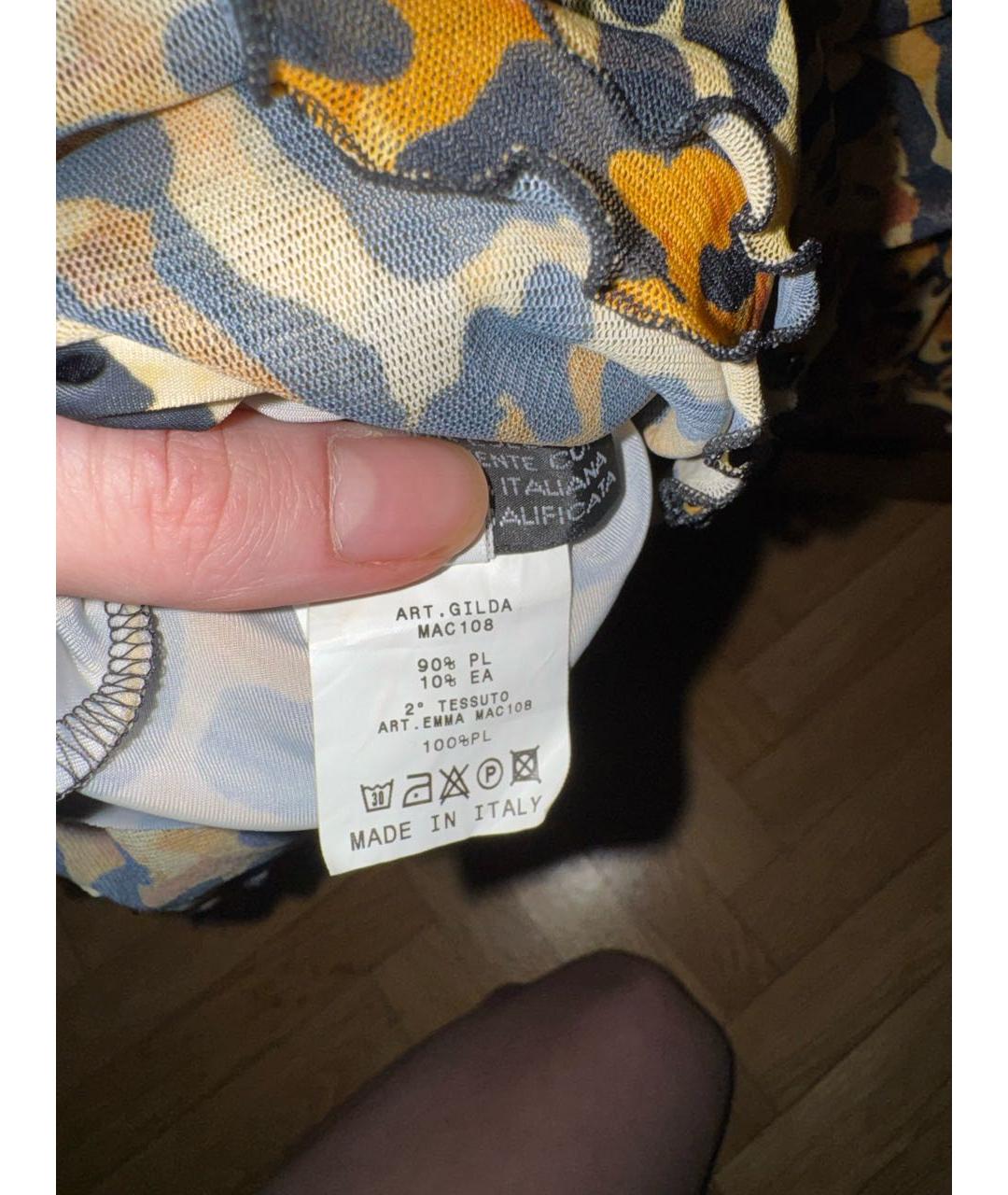 ALEXANDER MCQUEEN Мульти полиэстеровое коктейльное платье, фото 5