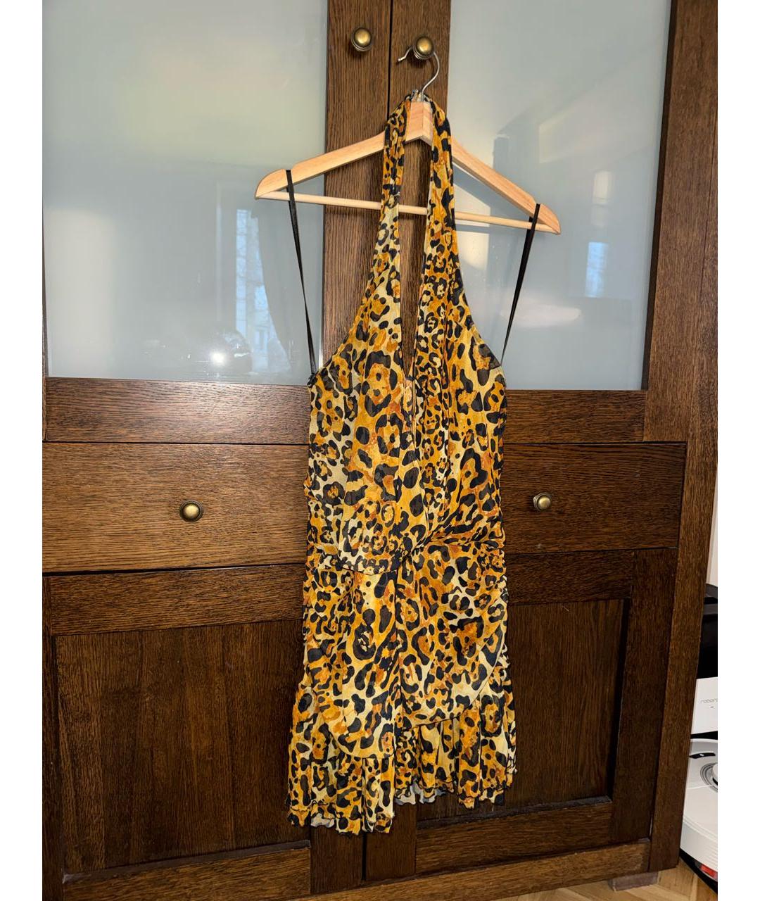 ALEXANDER MCQUEEN Мульти полиэстеровое коктейльное платье, фото 6