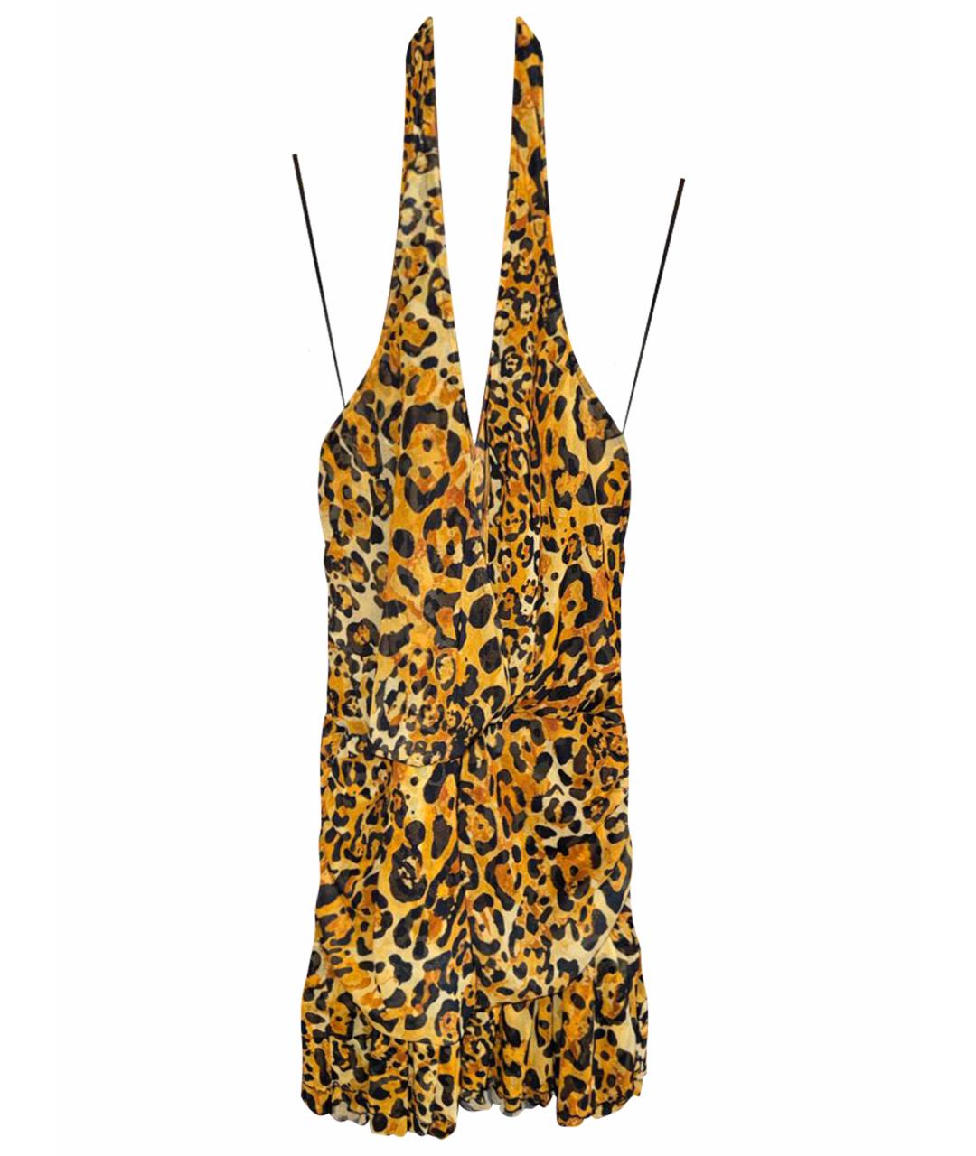 ALEXANDER MCQUEEN Мульти полиэстеровое коктейльное платье, фото 1