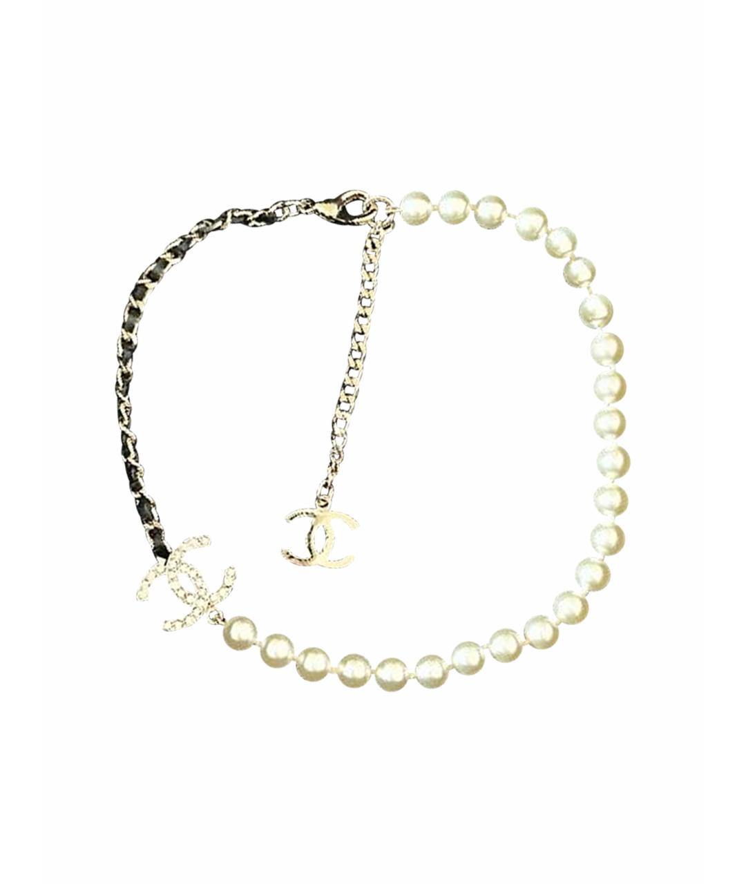 CHANEL Белый жемчужный чокер, фото 1