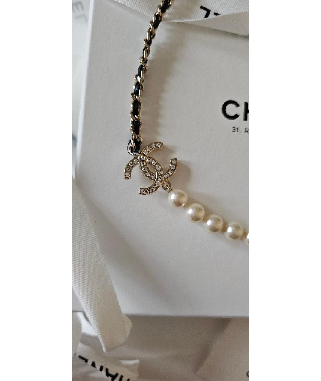 CHANEL Белый жемчужный чокер, фото 7