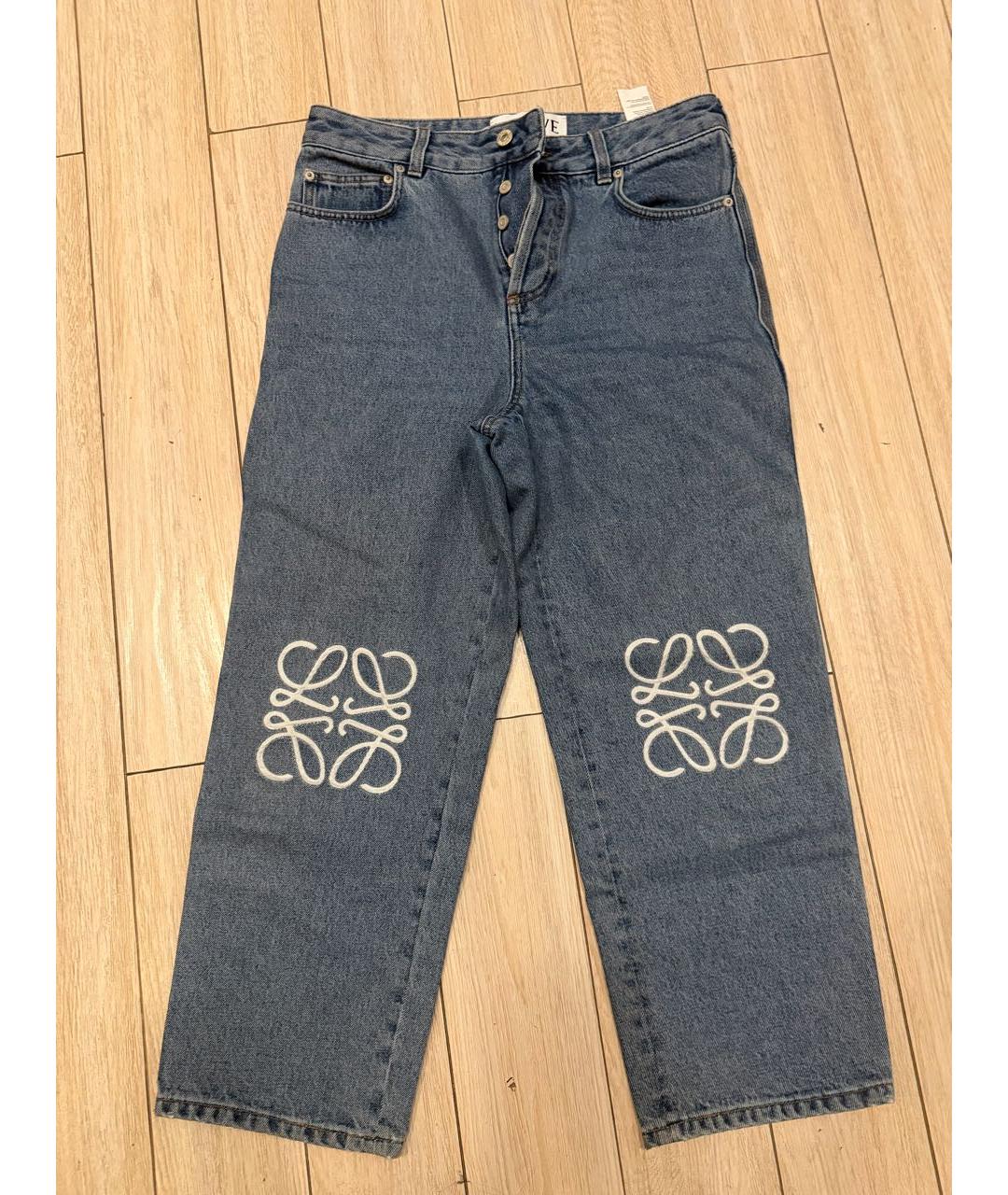 LOEWE Синие хлопковые прямые джинсы, фото 5