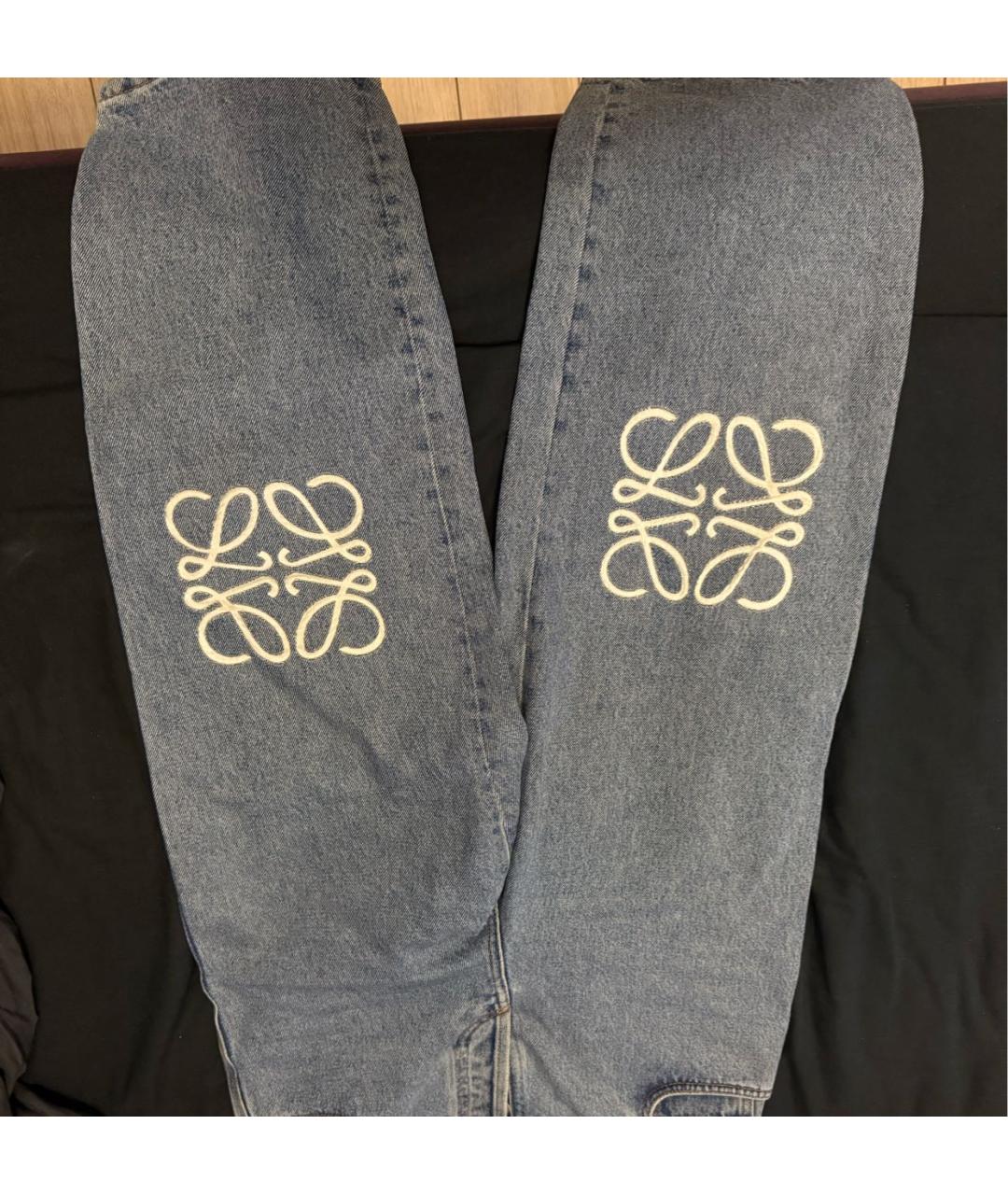 LOEWE Синие хлопковые прямые джинсы, фото 2