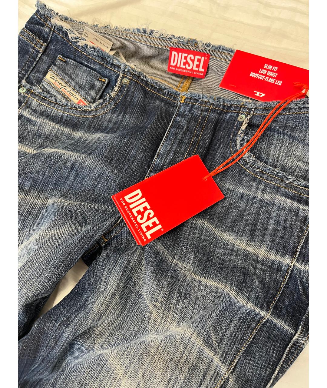 DIESEL Синие хлопковые джинсы клеш, фото 4