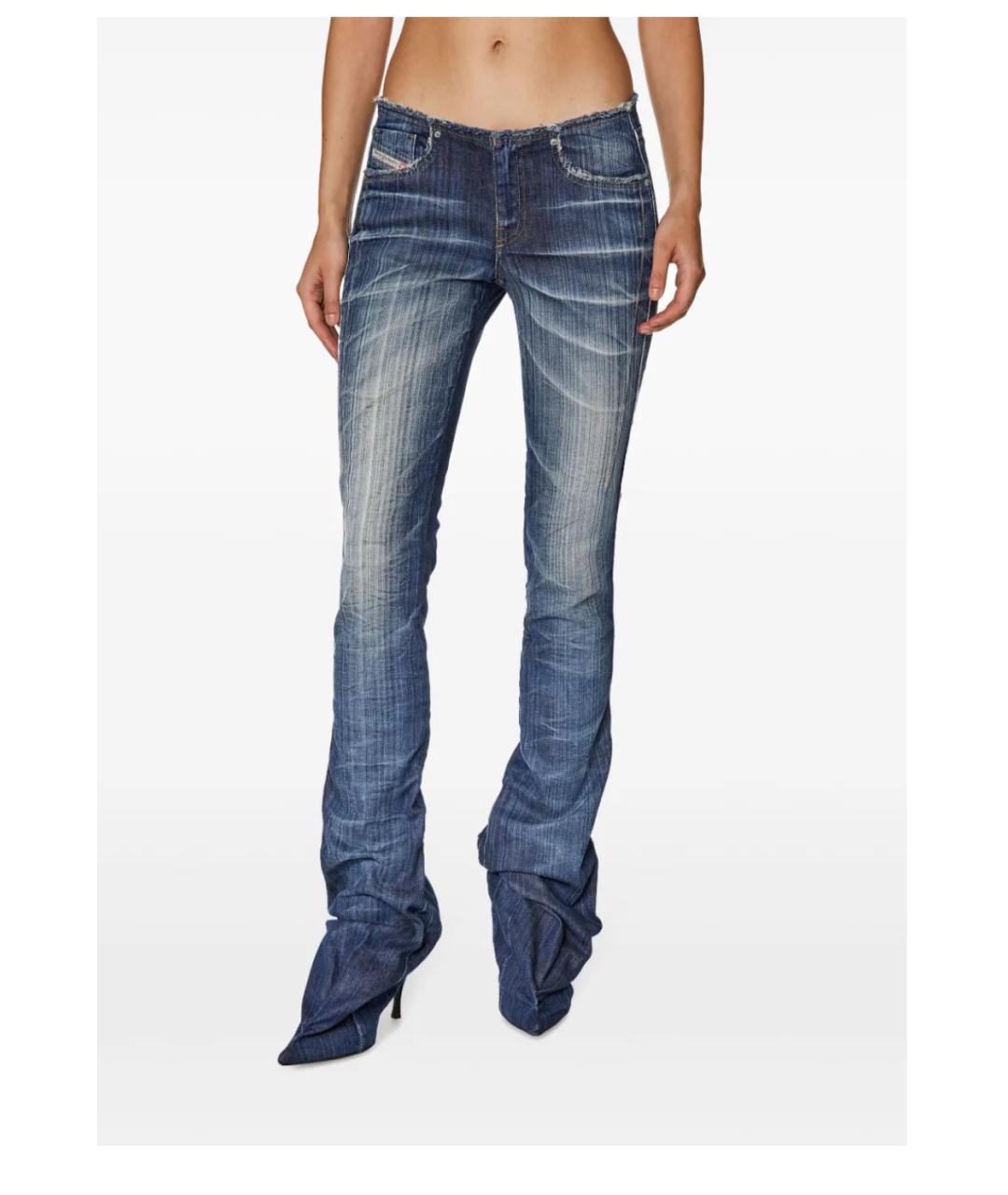 DIESEL Синие хлопковые джинсы клеш, фото 5