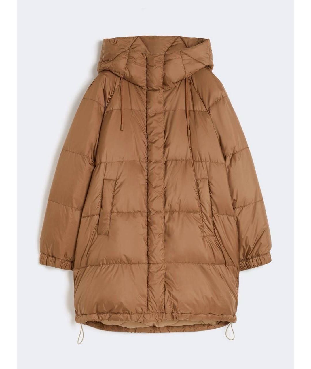 WEEKEND MAX MARA Коричневый полиамидовый пуховик, фото 7