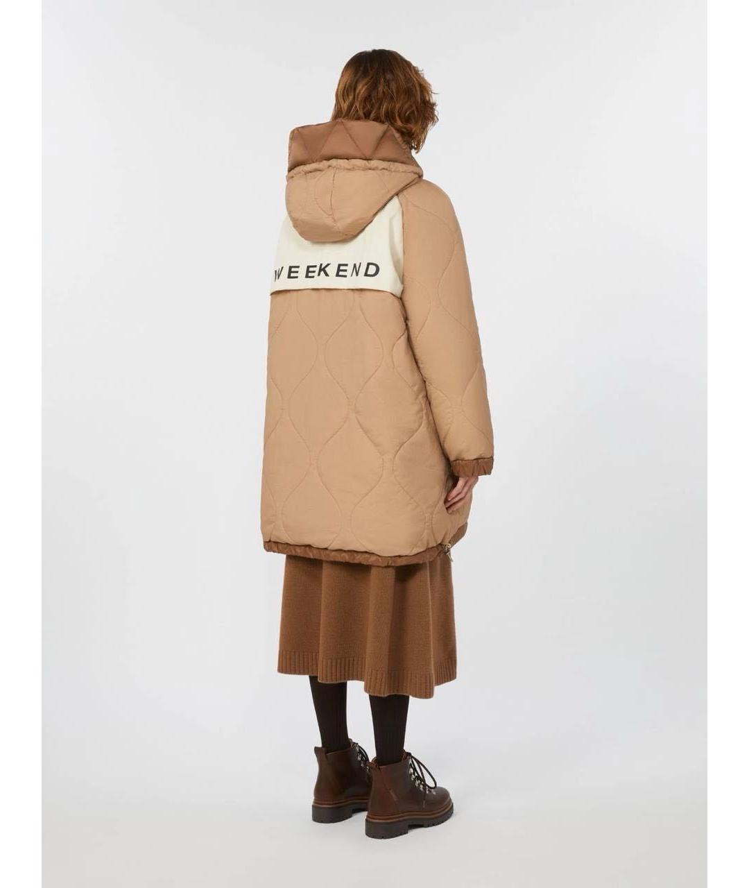 WEEKEND MAX MARA Коричневый полиамидовый пуховик, фото 6
