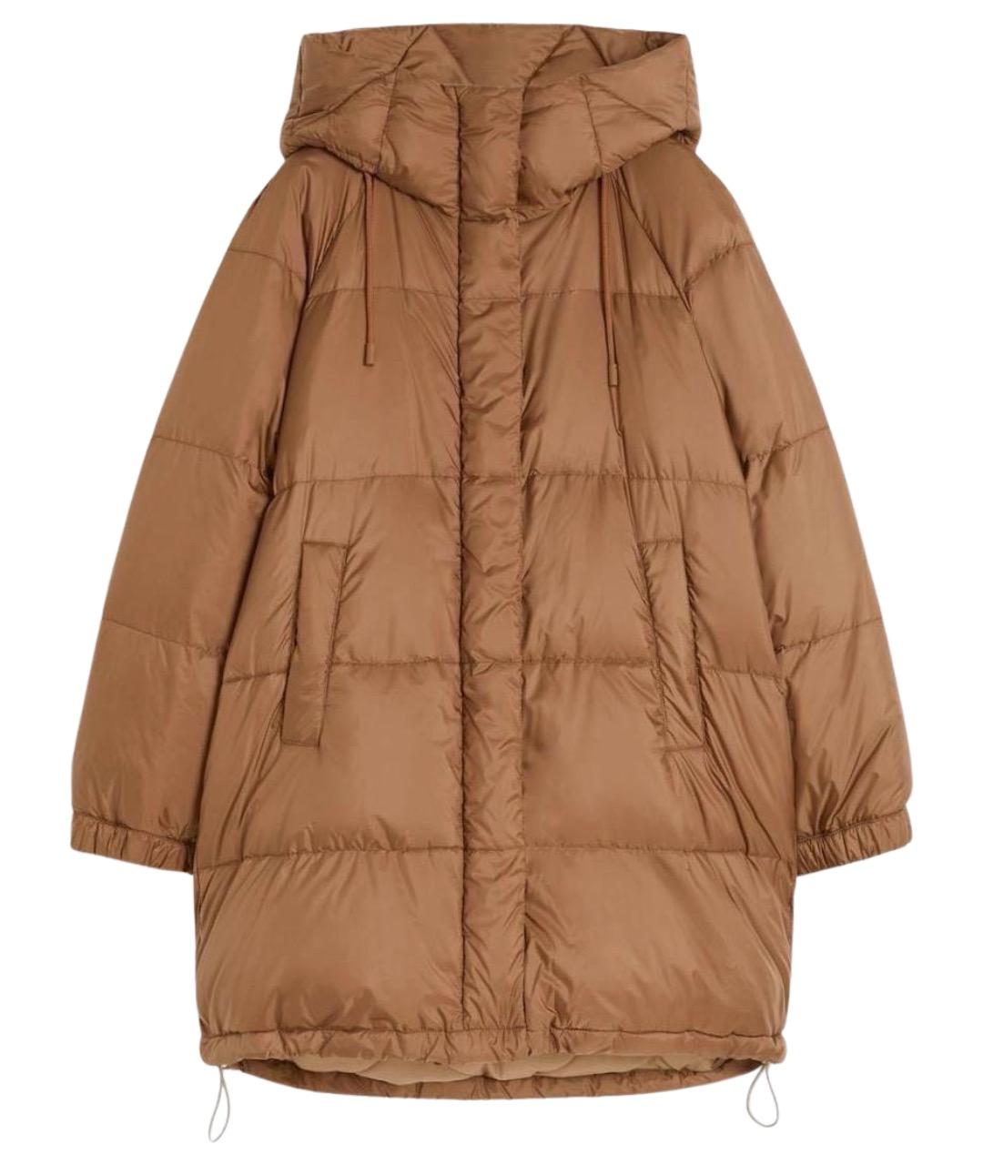 WEEKEND MAX MARA Коричневый полиамидовый пуховик, фото 1