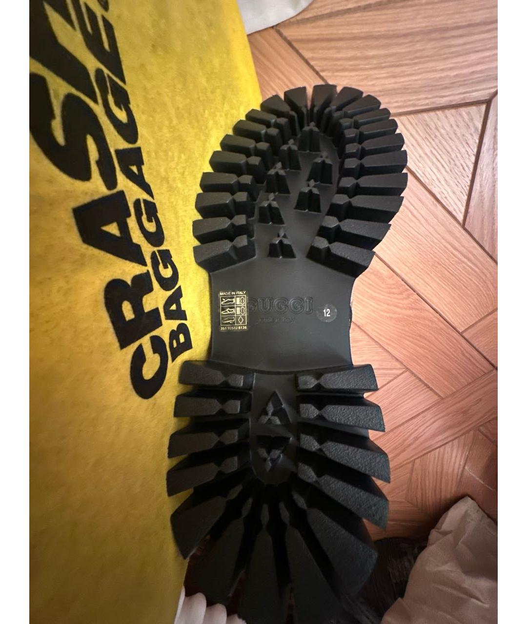 GUCCI Бежевые текстильные высокие ботинки, фото 6