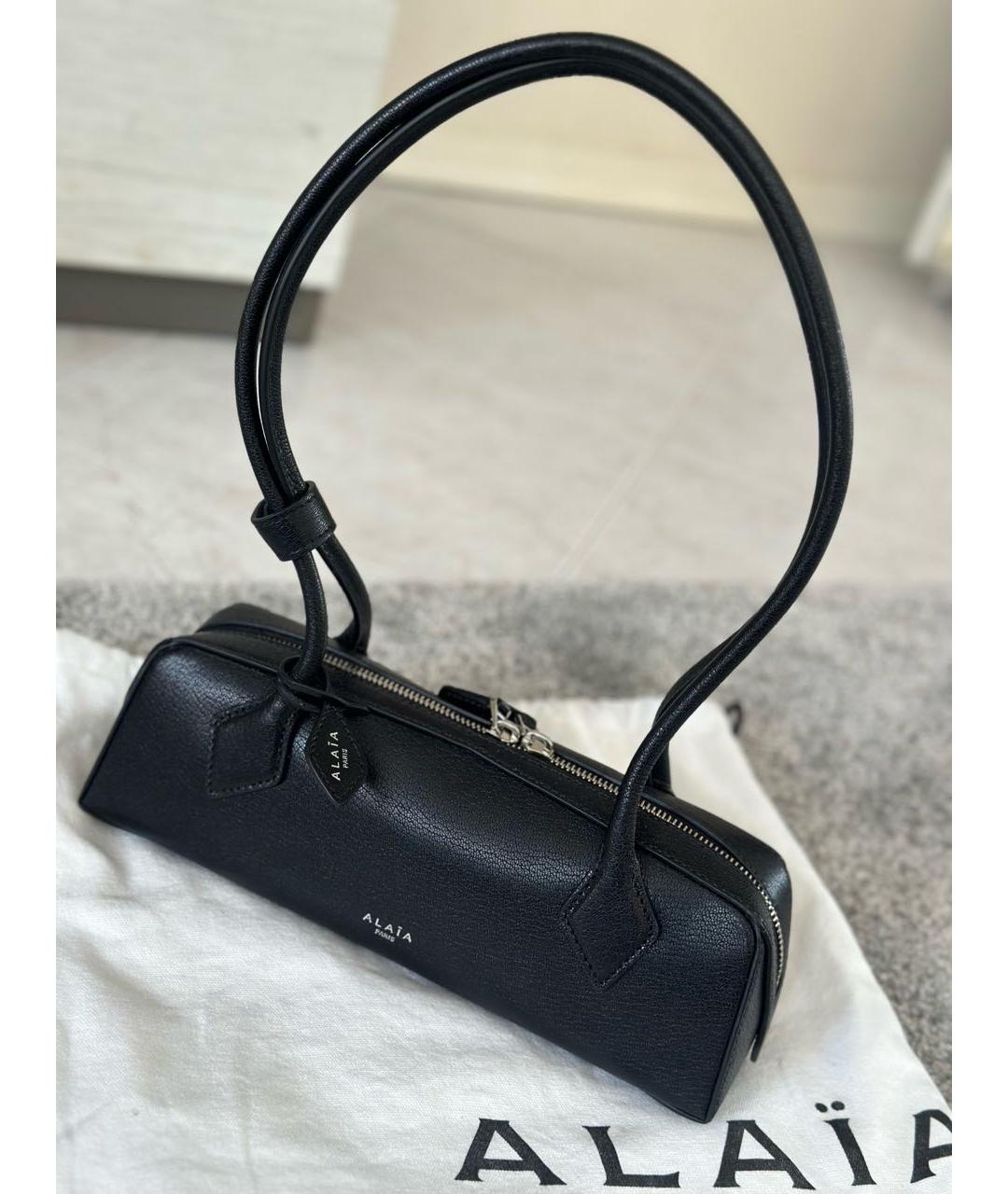 ALAIA Черная кожаная сумка через плечо, фото 3