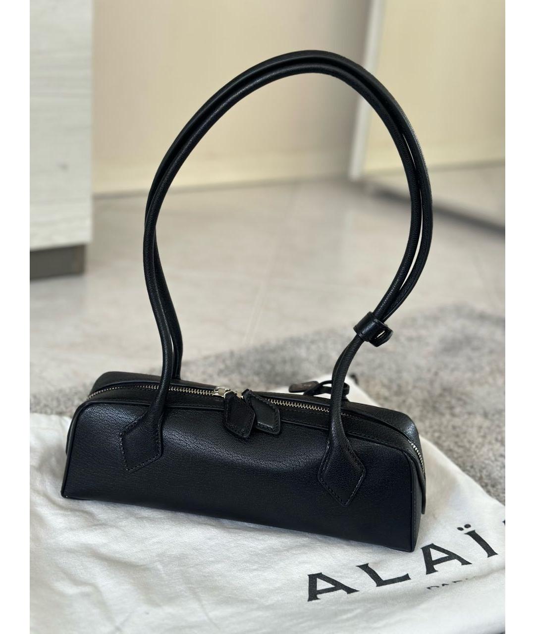 ALAIA Черная кожаная сумка через плечо, фото 2