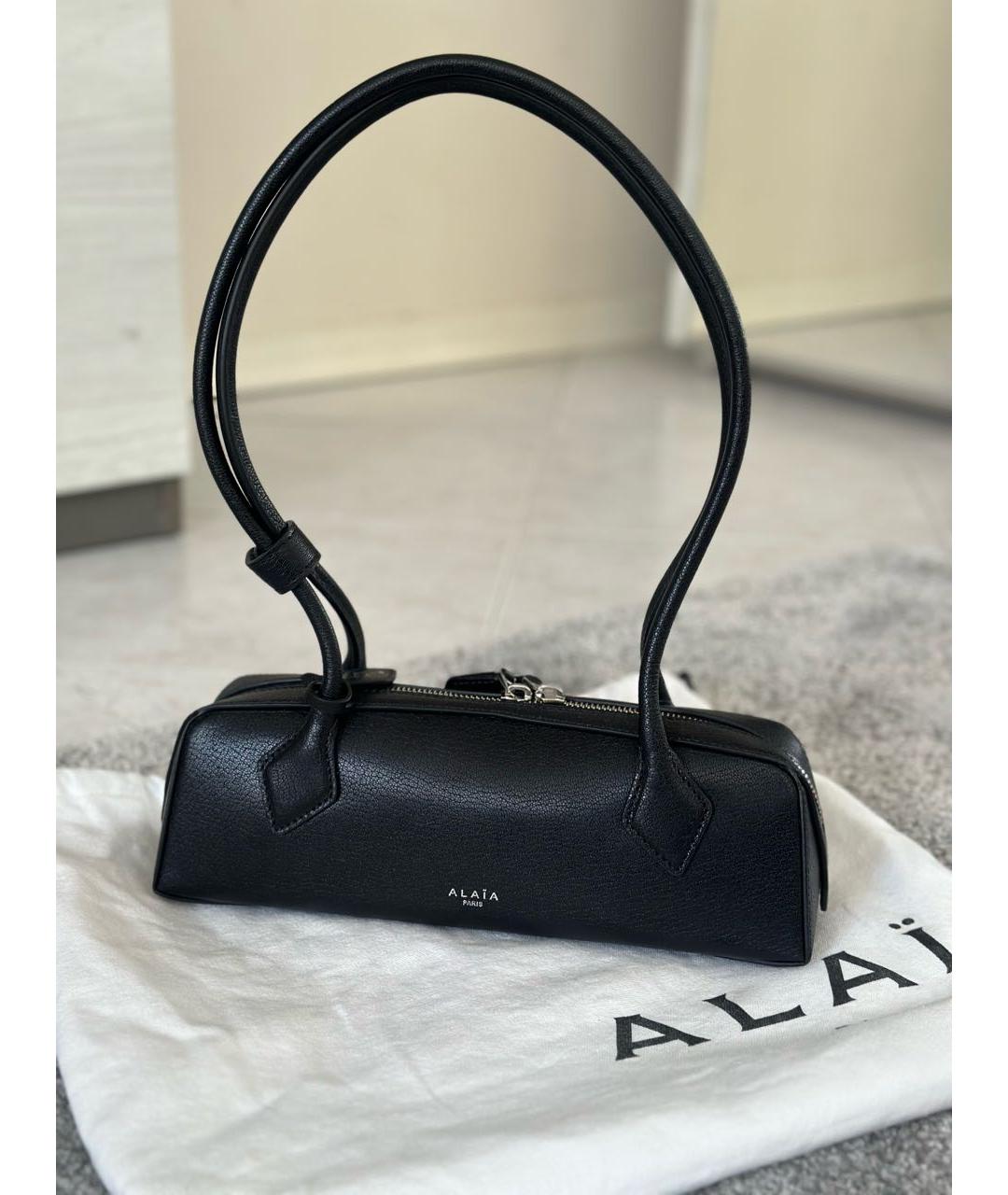 ALAIA Черная кожаная сумка через плечо, фото 5