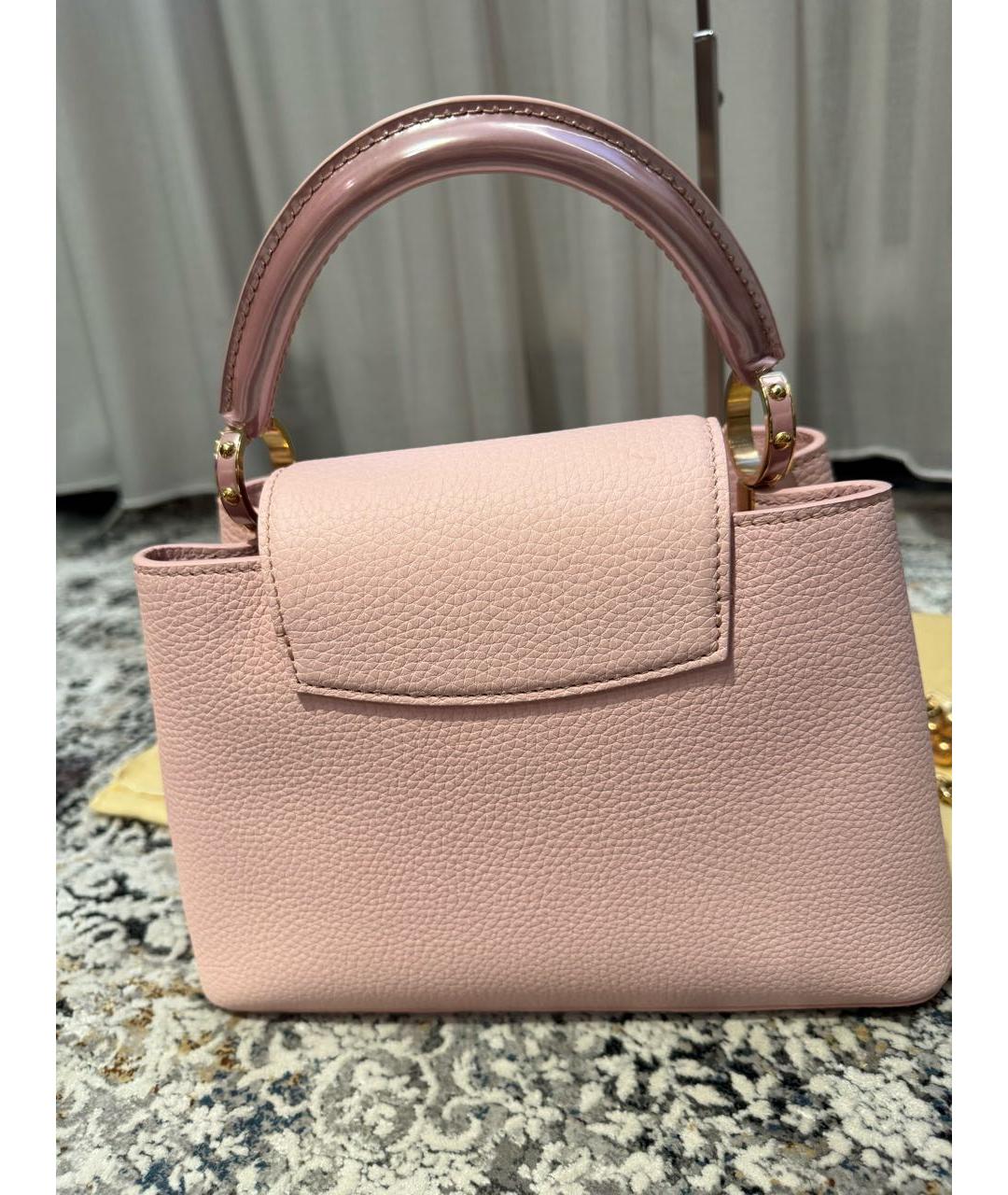 LOUIS VUITTON Розовая кожаная сумка через плечо, фото 2