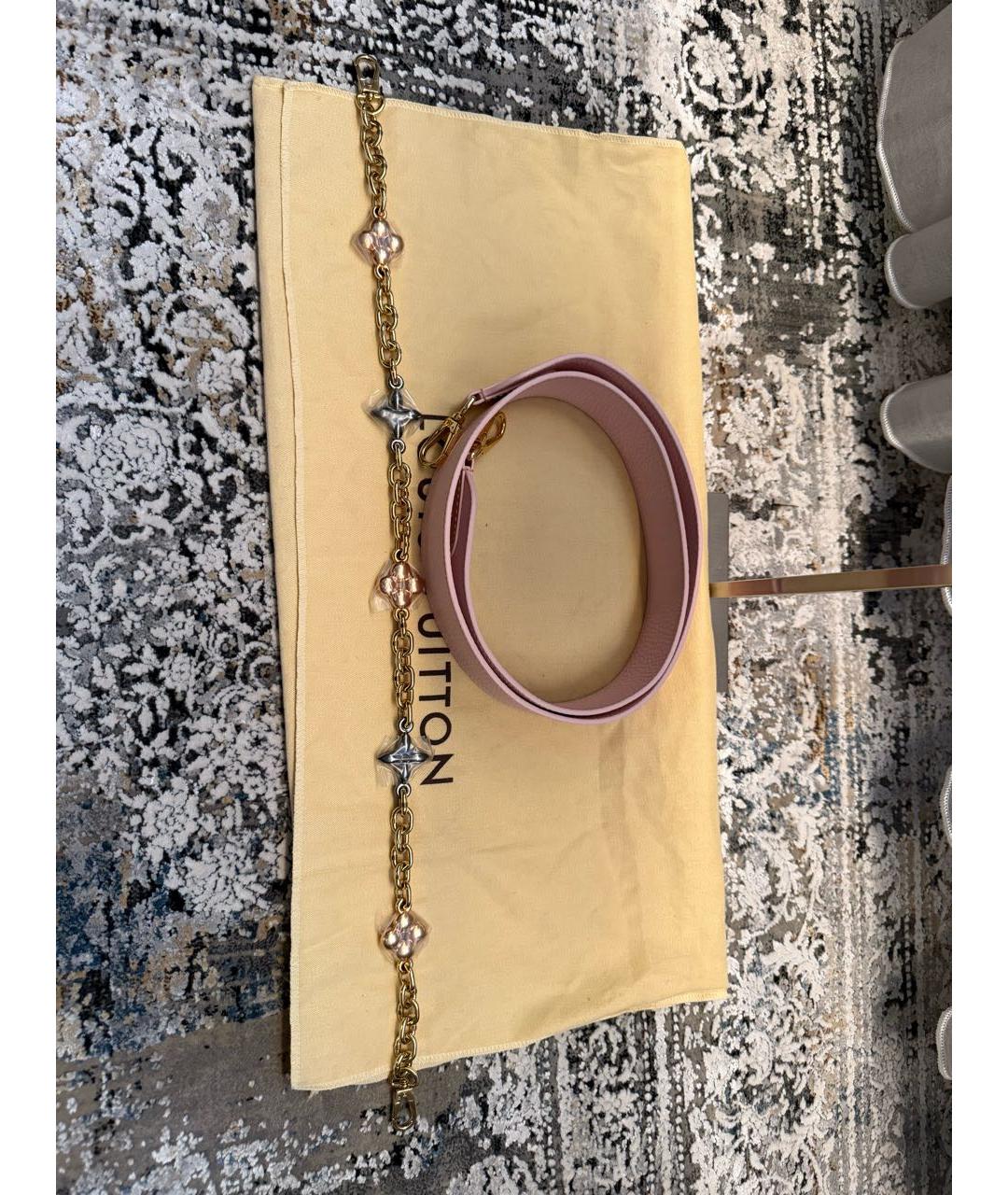 LOUIS VUITTON Розовая кожаная сумка через плечо, фото 6