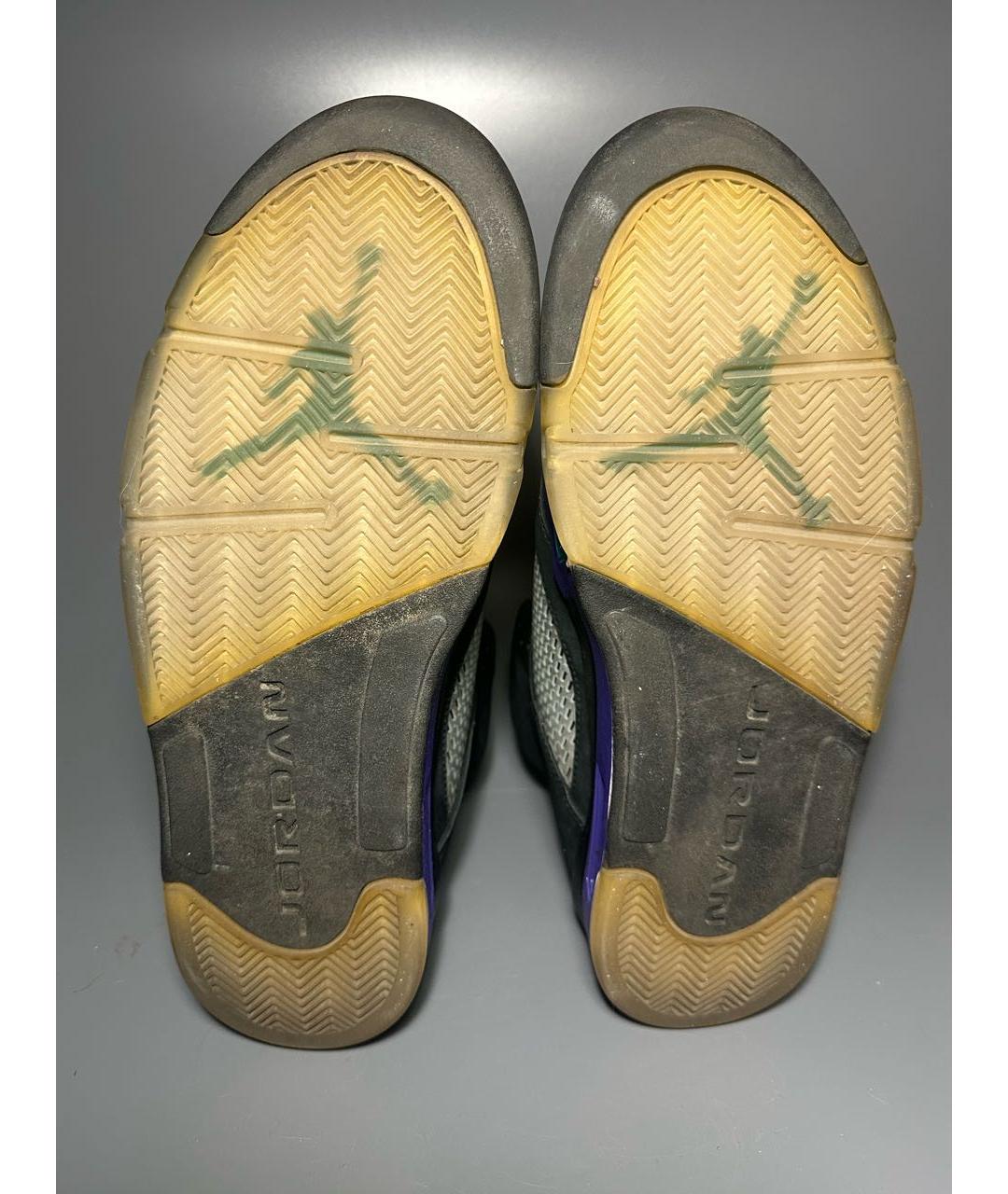 JORDAN Черные нубуковые высокие кроссовки / кеды, фото 6