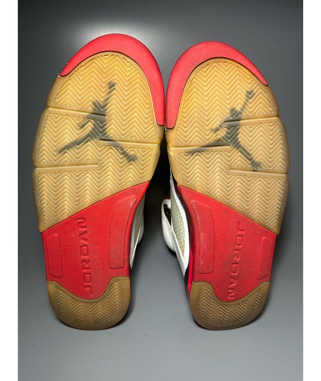 JORDAN Белые кожаные высокие кроссовки / кеды, фото 8