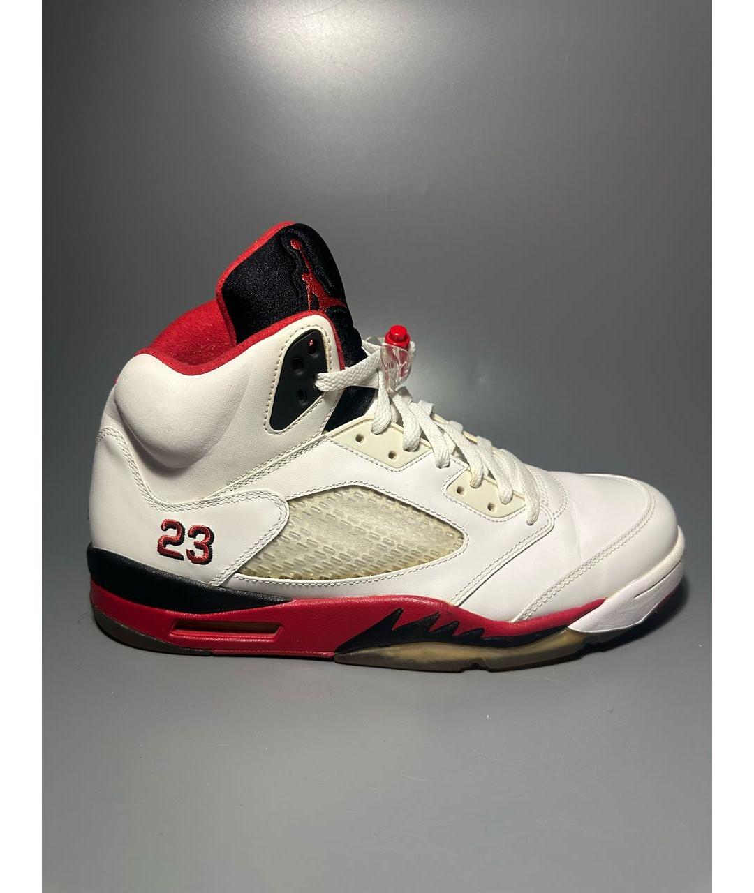 JORDAN Белые кожаные высокие кроссовки / кеды, фото 9