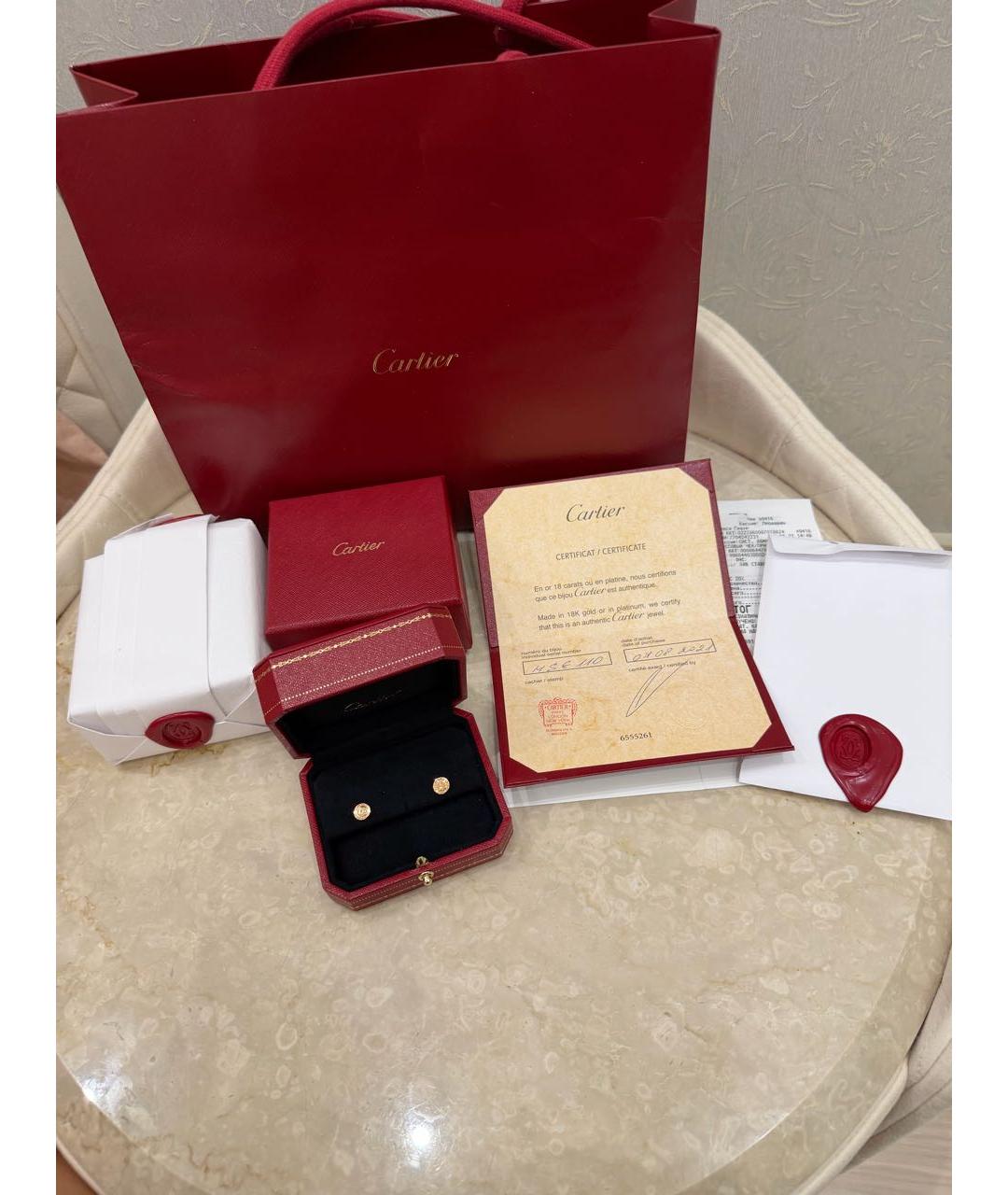 CARTIER Золотые серьги из розового золота, фото 2