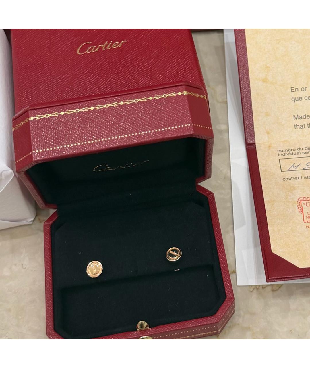 CARTIER Золотые серьги из розового золота, фото 3