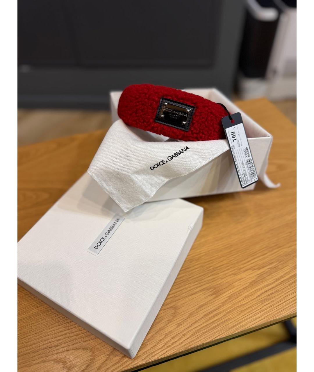 DOLCE&GABBANA Бордовый ободок, фото 2