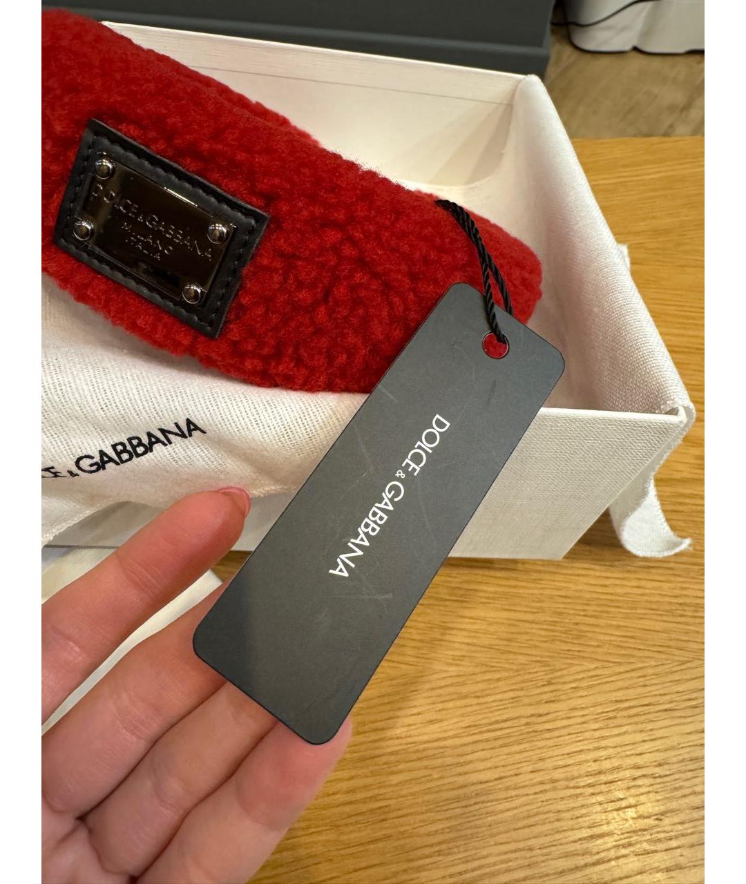 DOLCE&GABBANA Бордовый ободок, фото 5