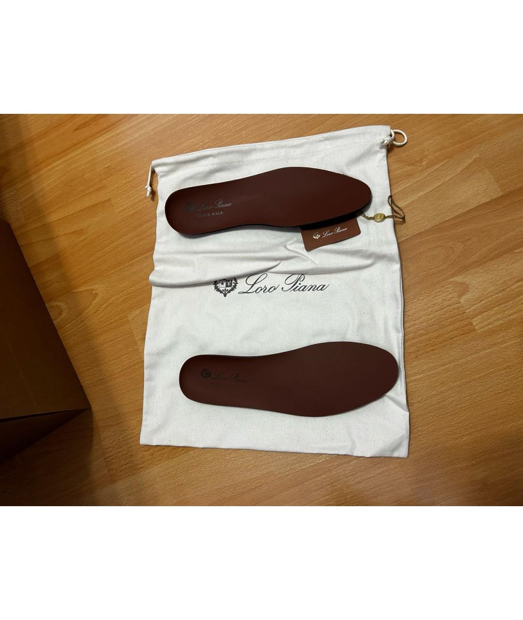 LORO PIANA Коричневые замшевые ботинки, фото 5