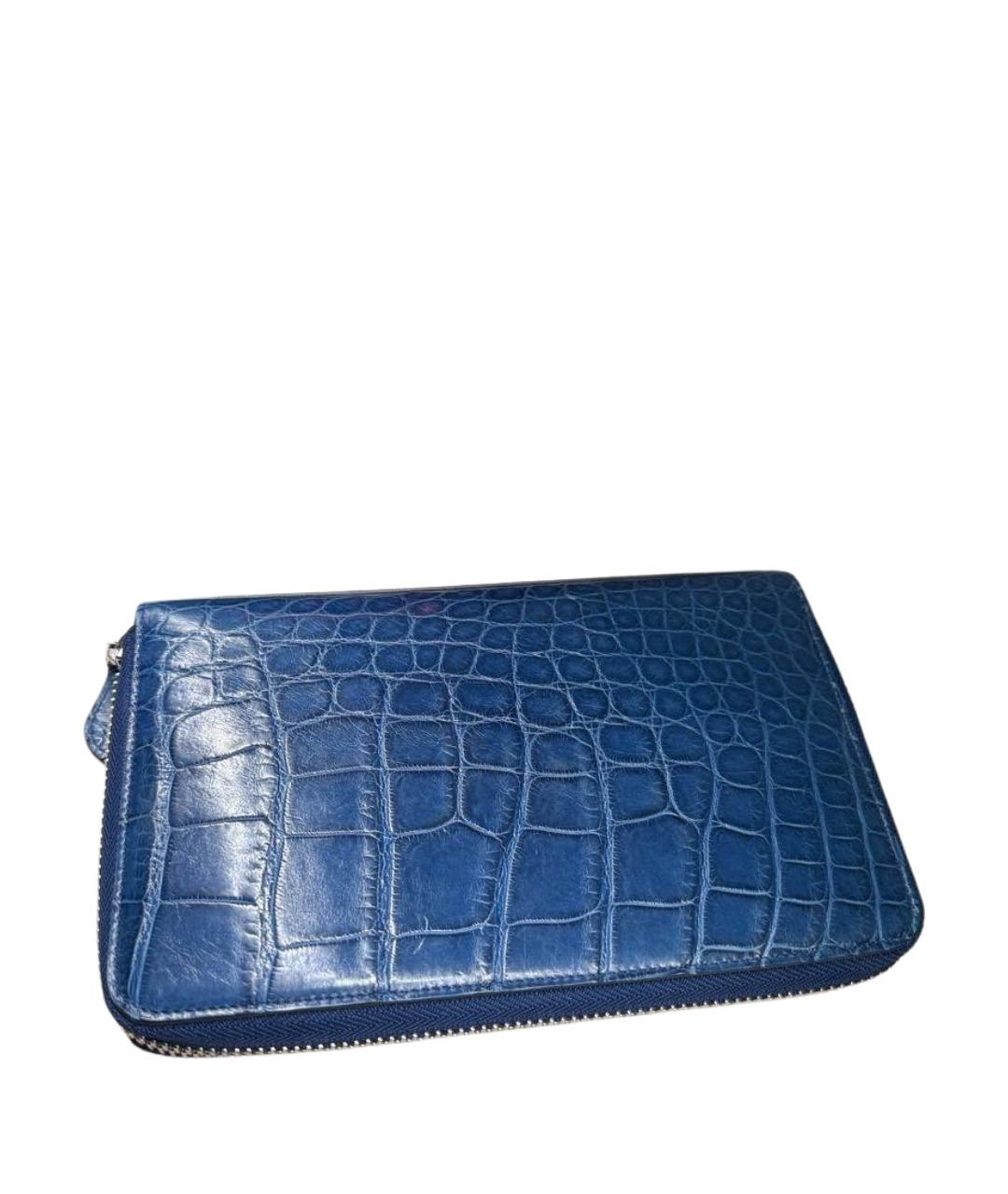 TARDINI Синий кошелек из экзотической кожи, фото 1