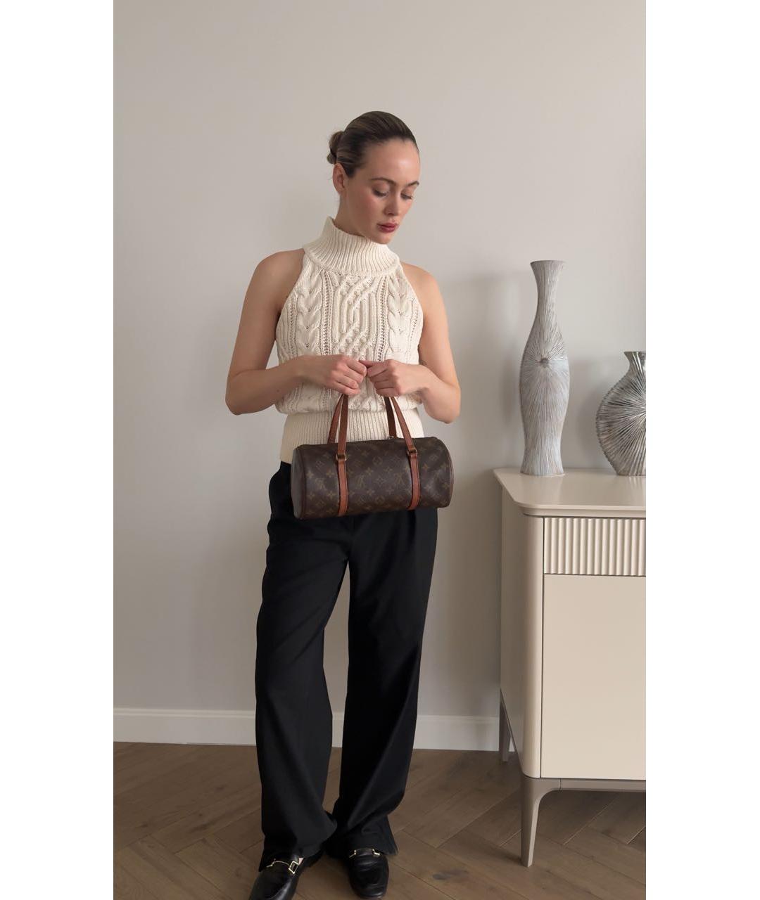 LOUIS VUITTON Коричневая сумка с короткими ручками, фото 7