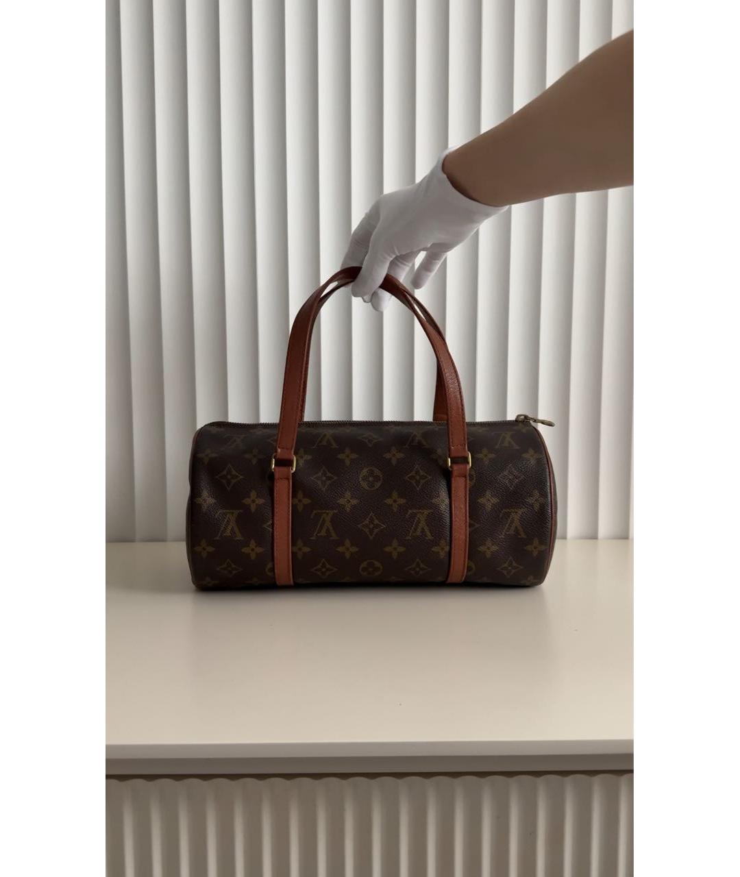 LOUIS VUITTON Коричневая сумка с короткими ручками, фото 9