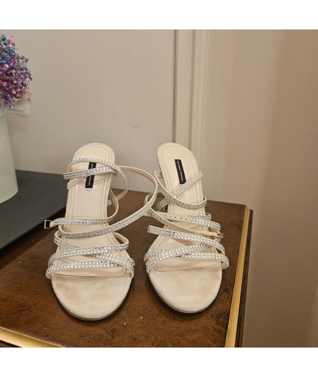 ALEXANDER TEREKHOV Серебряные кожаные босоножки, фото 2