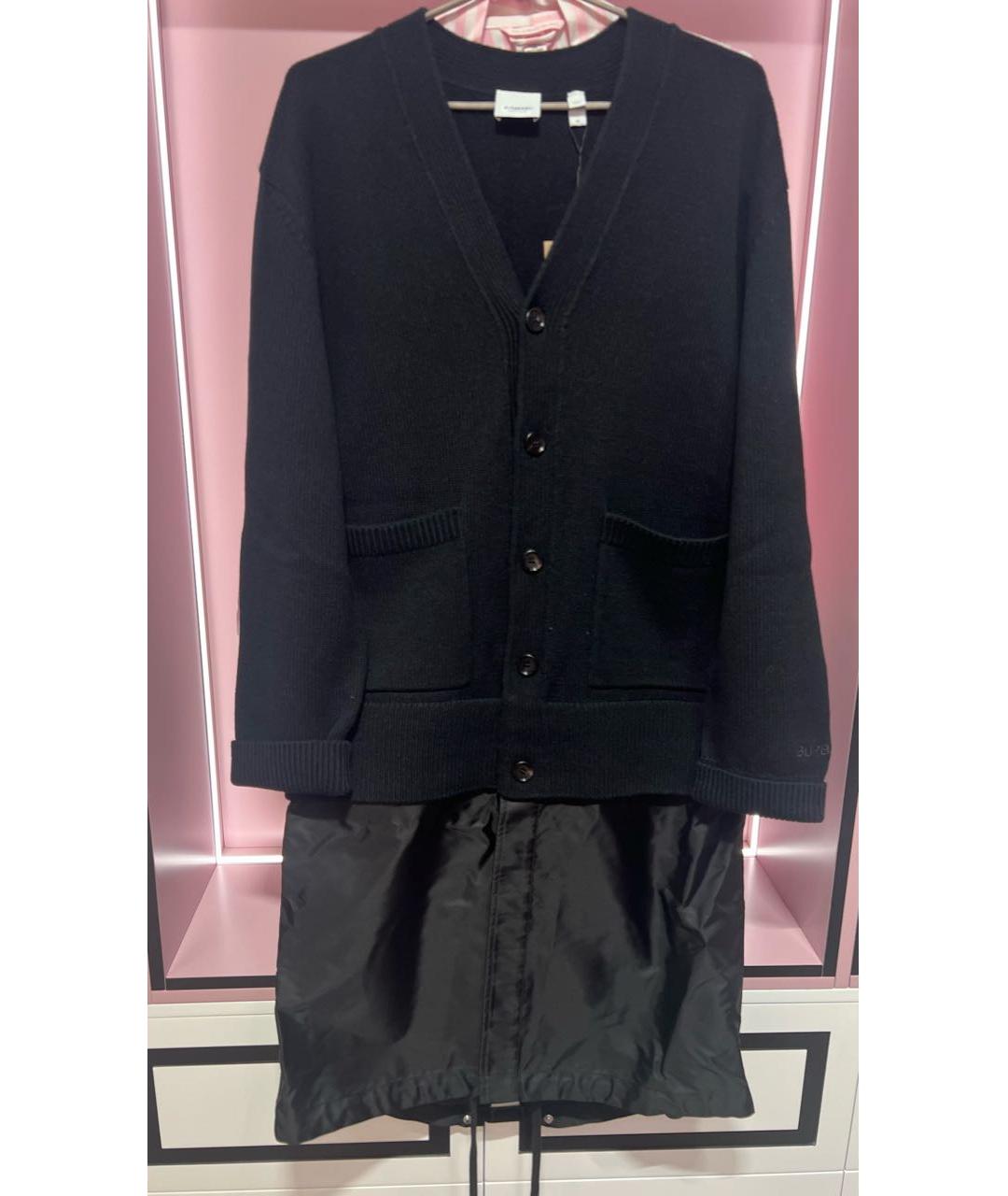 BURBERRY Черный шерстяной кардиган, фото 3