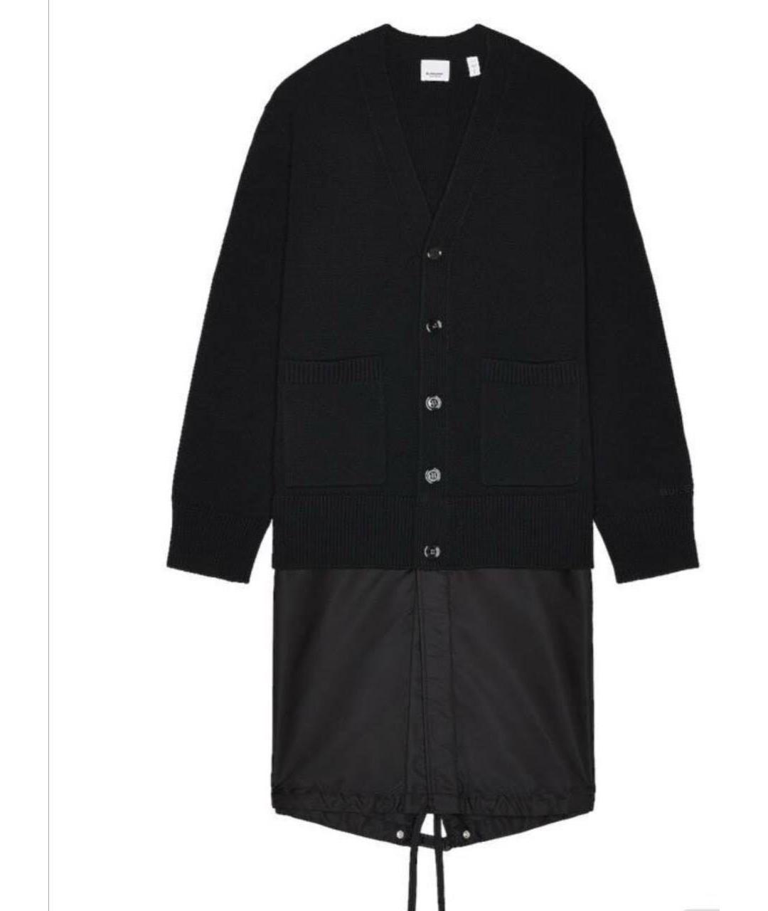 BURBERRY Черный шерстяной кардиган, фото 4